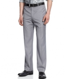 Straighten out your business style with these flat front pants from INC International Concepts. Straighten out your business style with these flat front pants from INC International Concepts.