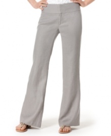 INC makes these petite linen pants chic with a wide waistband and hidden closures. A style that wears easily to work and on the weekend! INC makes these petite linen pants chic with a wide waistband and hidden closures. A style that wears easily to work and on the weekend!