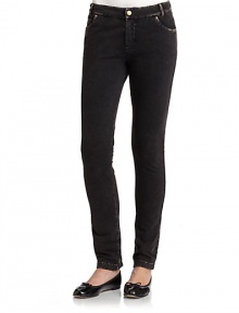 THE LOOKDenim-inspired designNarrow waistband with belt loops Front zip and snap closureInterior drawstringFive-pocket styleTapered legTHE FITRise, about 9Inseam, about 27THE MATERIALCotton/spandexCARE & ORIGINMachine washImportedModel shown is 5'10 (177cm) wearing US size Small.This item was originally available for purchase at Saks Fifth Avenue OFF 5TH stores. THE LOOKDenim-inspired designNarrow waistband with belt loops Front zip and snap closureInterior drawstringFive-pocket styleTapered legTHE FITRise, about 9Inseam, about 27THE MATERIALCotton/spandexCARE & ORIGINMachine washImportedModel shown is 5'10 (177cm) wearing US size Small.This item was originally available for purchase at Saks Fifth Avenue OFF 5TH stores.