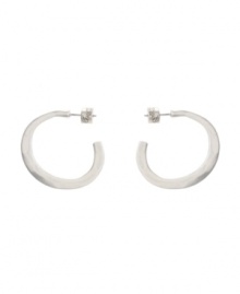 Express yourself with the simpler things in life. Subtle hoops by Kenneth Cole New York feature a 3/4 shape and post setting in silver tone mixed metal. Approximate diameter: 1 inch. Express yourself with the simpler things in life. Subtle hoops by Kenneth Cole New York feature a 3/4 shape and post setting in silver tone mixed metal. Approximate diameter: 1 inch.