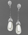 Sweet elegance. These polished crystal drop earrings by Kaleidoscope reflect when they catch the light. Crafted in sterling silver with Swarovski Elements. Approximate drop: 1-1/2 inches.