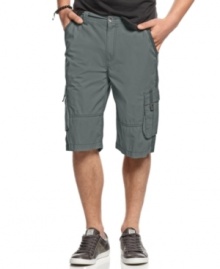 Keep your summer style on course with an upgraded staple - these cargo shorts from INC International Concepts. Keep your summer style on course with an upgraded staple - these cargo shorts from INC International Concepts.