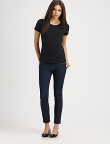 Ultra-soft, comfortable design - the perfect layering piece for any wardrobe. CrewneckShort sleevesAbout 22 from shoulder to hem95% cotton/5% elastaneHand washImportedModel shown is 5'10 (177cm) wearing US size Small. Ultra-soft, comfortable design - the perfect layering piece for any wardrobe. CrewneckShort sleevesAbout 22 from shoulder to hem95% cotton/5% elastaneHand washImportedModel shown is 5'10 (177cm) wearing US size Small.