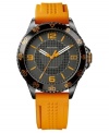 Orange accents add bold style to this Tommy Hilfiger sport watch.