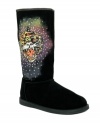 Fight back against cold weather with these fierce, tattoo-inspired, cold-weather boots by Ed Hardy.