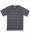 Visual learning. Teach them what style is all about with this striped henley t-shirt from American Rag.