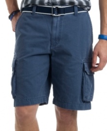Some things never fade, like the cool casual style you'll get with these cargo shorts from Izod. Some things never fade, like the cool casual style you'll get with these cargo shorts from Izod.