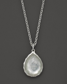 A faceted mother-of-pearl teardrop set in sterling silver. From the Wonderland Collection by Ippolita.