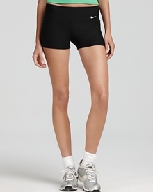 Ultra-fitted yet completely flattering, these Nike slim shorts guarantee an effortless (and effortlessly chic) workout. Ultra-fitted yet completely flattering, these Nike slim shorts guarantee an effortless (and effortlessly chic) workout.