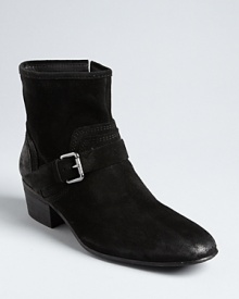 Buckle into these stylish Jean-Michel Cazabat booties, polished off with shining silver hardware. Buckle into these stylish Jean-Michel Cazabat booties, polished off with shining silver hardware.
