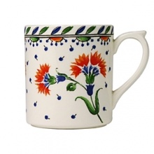 Ronde d'Orient by Gien is a full-service collection with a blue & white motif punctuated by deep orange carnations. This design was inspired by Turkish and Mediterranean ceramics. Ronde d'Orient by Gien is a full-service collection with a blue & white motif punctuated by deep orange carnations. This design was inspired by Turkish and Mediterranean ceramics.