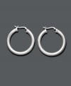 Polished and put together. A classic for your wardrobe -- Giani Bernini's simple hoop earrings add instant style. Crafted in sterling silver. Approximate diameter: 1-1/2 inches.