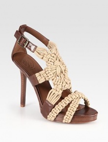Artful, woven jute rope upper finished with leather trim and an adjustable ankle strap. Stacked heel, 4½ (115mm)Stacked platform, ½ (15mm)Compares to a 4 heel (100mm)Jute and leather upperLeather lining and solePadded insoleImportedOUR FIT MODEL RECOMMENDS ordering true size. Artful, woven jute rope upper finished with leather trim and an adjustable ankle strap. Stacked heel, 4½ (115mm)Stacked platform, ½ (15mm)Compares to a 4 heel (100mm)Jute and leather upperLeather lining and solePadded insoleImportedOUR FIT MODEL RECOMMENDS ordering true size.