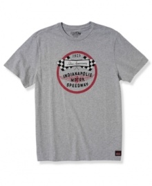 Get your casual wardrobe up to speed with this graphic tee from Izod for Indy 500. Get your casual wardrobe up to speed with this graphic tee from Izod for Indy 500.