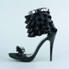 Blossom Diana Ruffle Anlkle Stiletto w/ Jewels