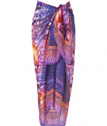 Whether tied around your waist or worn as a tropical-chic scarf, this Matthew Williamson Escape printed sarong injects summer-ready style into your seaside look - Long convertible shape, allover palm print, animal print border - Style with a printed bikini and sandals or tied around your neck with an elevated jeans-and-tee ensemble Whether tied around your waist or worn as a tropical-chic scarf, this Matthew Williamson Escape printed sarong injects summer-ready style into your seaside look - Long convertible shape, allover palm print, animal print border - Style with a printed bikini and sandals or tied around your neck with an elevated jeans-and-tee ensemble