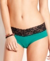 Undies as cute as you! Plenty of lace in the hottest of hues decks out this hipster by Material Girl. MG322