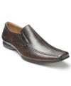 Treated leather and a classic bike toe construction make these smart and modern slip-on men's dress shoes a great choice for the work week (or the weekend).