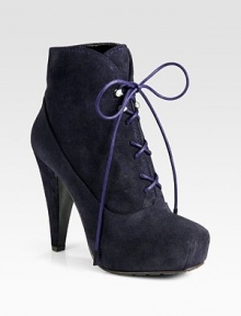 Long laces drip with style on this urban-cool platform silhouette of lush suede. Self-covered heel, 4½ (115mm)Hidden platform, 1 (25mm)Compares to a 3½ heel (90mm)Suede upperLeather liningRubber trek solePadded insoleMade in Italy Long laces drip with style on this urban-cool platform silhouette of lush suede. Self-covered heel, 4½ (115mm)Hidden platform, 1 (25mm)Compares to a 3½ heel (90mm)Suede upperLeather liningRubber trek solePadded insoleMade in Italy