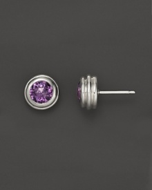John Hardy Bedeg Silver Batu Amethyst Stud Earrings John Hardy Bedeg Silver Batu Amethyst Stud Earrings