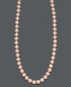 A long layer of pastel elegance. Charter Club's simulated plastic pearl necklace is crafted in mixed metal and features soft pink hues. Necklace can be worn knotted or doubled. Approximate length: 60 inches.
