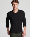 No matter what time you get up on Saturday morning, reach for this comfortable and lightweight V-neck from John Varvatos Star USA LUXE for a smooth transition into day.