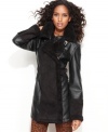 A stylish mix of faux shearling and faux leather, Jessica Simpson's cuddly topper makes staying warm look fabulous!