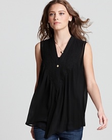 Aqua Blouse - Lace Inset Sleeveless Aqua Blouse - Lace Inset Sleeveless