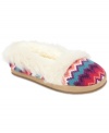 Keep her nice and toasty with a pair of faux-fur trimmed slippers from Roxy.
