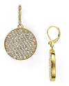 Hit the bright spot with these kate spade new york earrings, cast in gold plate with striking crystal-bedecked dangles.