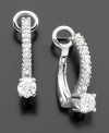 A cascade of round-cut diamonds (3/8 ct. t.w.) that ends on a bright note. Diamond earrings set in 14k white gold.