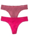 Calvin Klein's lightweight thong with signature logo detail gets an update in new fashion colors!