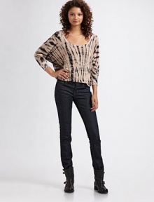 Brief and boxy in a breezy knit of natural hemp and organic cotton.Boatneck pullover Long dolman sleeves 55% hemp/45% organic cotton Hand wash Made in USA Brief and boxy in a breezy knit of natural hemp and organic cotton.Boatneck pullover Long dolman sleeves 55% hemp/45% organic cotton Hand wash Made in USA