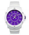 A playful watch from Juicy Couture's Surfside collection that turns heads with a vibrant purple dial.