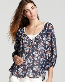 Joie Blouse - Corbelle Patriot Floral Printed Joie Blouse - Corbelle Patriot Floral Printed