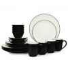Make everyday meals a little more fun with the Colorwave dinnerware set by Noritake. Mix place settings combining matte graphite and glazed white with other Colorwave shapes and shades for a table full of possibility.