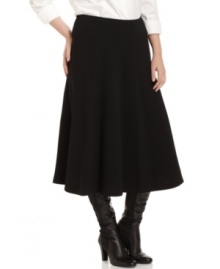 An ultra-flattering A-line shape highlights Jones New York Collection's plus size skirt-- pair it with season's latest blouses for a chic professional look. An ultra-flattering A-line shape highlights Jones New York Collection's plus size skirt-- pair it with season's latest blouses for a chic professional look.