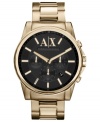 A regal timepiece that shines with golden hues, by AX Armani Exchange.