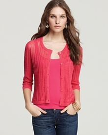 A warm-weather must have, this Jones New York Collection cardigan adds a sheer layer to everyday staples and polishes off dresses. A warm-weather must have, this Jones New York Collection cardigan adds a sheer layer to everyday staples and polishes off dresses.