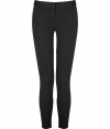 Build the foundation of countless looks with Theorys ultra-flattering black ankle pants - Hidden hook closure, zip fly, side slit pockets - Form-fitting - Wear with everything from tees and oversized pullovers to silk tops and heels