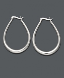 Graceful hoops are the perfect complement to any look. Giani Bernini earrings feature a fluid teardrop design in polished sterling silver. Approximate diameter: 1-1/2 inches.