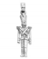 Stand attention in style! This charming toy soldier charm features a 3D design in 14k white gold. Chain not included. Approximate length: 1-1/10 inches. Approximate width: 3/10 inch.