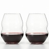 Ergonomically designed, this casual, stemless wineglass is stackable for those short on storage space.