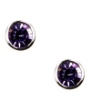 Lavender bliss. The rich, purple hues of Givenchy's bezel-set stud earrings really set your look off right. Crafted in silver tone mixed metal with round-cut glass accents. Approximate diameter: 1/2 inch.