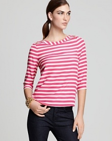 Juicy Couture Directional Stripe Silk Top Juicy Couture Directional Stripe Silk Top