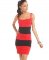 Turn up the heat in Say What?'s sleeveless party dress! The bandage styling is a red-hot detail that highlights your figure for a truly sexy fit.