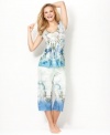 Pajamas to set your heart aflutter. An enchanting print swirls across these soft and stretchy pajamas by One World.