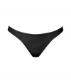 Luxurious thong in fine black synthetic fiber/cotton blend - very soft and oustandingly comfortable due to stretch content - a classic with a comfortable moderate wide waistband and high rise - perfect elastic fit - stylish, sexy, seductive - fits under (almost) all outfits