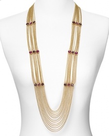 Lauren by Ralph Lauren's multi-chain gold-plated necklace will bring luxury to everyday dressing. With a crisp, clean neckline it will add instant impact. Lauren by Ralph Lauren's multi-chain gold-plated necklace will bring luxury to everyday dressing. With a crisp, clean neckline it will add instant impact.