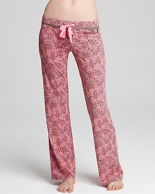 Rest easy in these printed drawstring pants from Juicy Couture. Rest easy in these printed drawstring pants from Juicy Couture.